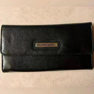 Longaberger Leather-like wallet Trifold Checkbook